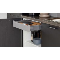 Culineo® Einbauküche C382 mit SIEMENS Einbaugeräten Eiche nero & Metal brushed Bronze - Länge ca. 423 cm