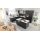 Interliving Küche Serie 3067 mit AEG Einbaugeräten schwarze Esche – zweizeilig