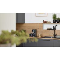 Interliving Küche Serie 3070 mit SIEMENS-Einbaugeräten Graphit & Eiche Ventura - zweizeilig