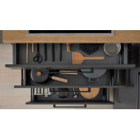 Interliving Küche Serie 3070 mit SIEMENS-Einbaugeräten Graphit & Eiche Ventura - zweizeilig
