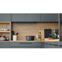 Interliving Küche Serie 3070 mit SIEMENS-Einbaugeräten Graphit & Eiche Ventura - zweizeilig