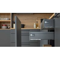 Interliving Küche Serie 3070 mit SIEMENS-Einbaugeräten Graphit & Eiche Ventura - zweizeilig