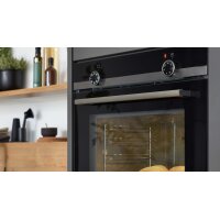 Interliving Küche Serie 3070 mit SIEMENS-Einbaugeräten Graphit & Eiche Ventura - zweizeilig