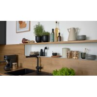Interliving Küche Serie 3070 mit SIEMENS-Einbaugeräten Graphit & Eiche Ventura - zweizeilig