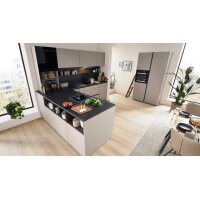 Interliving Küche Serie 3106 mit Miele-Einbaugeräten Lava & Nussbaum Kuba - zweizeilig
