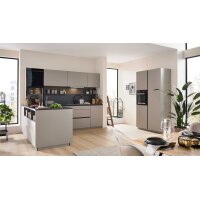 Interliving Küche Serie 3106 mit Miele-Einbaugeräten Lava & Nussbaum Kuba - zweizeilig