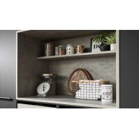 Interliving Küche Serie 3107 - Vorratsraumlösung Mattschwarz & Beton – Stellfläche ca. 289 x 219 cm