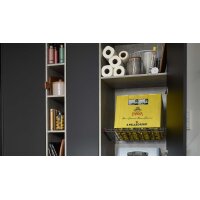 Interliving Küche Serie 3107 - Vorratsraumlösung Mattschwarz & Beton – Stellfläche ca. 289 x 219 cm