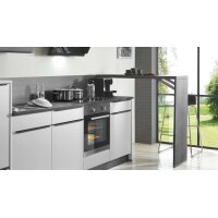 EXPRESS KÜCHEN Einbauküche Clean mit IGNIS-Geräten Hellgrau & Eiche grau - Länge ca. 415 cm