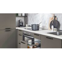nobilia® Einbauküche Laser mit privileg-Elektrogeräten Taupegrau - Stellfläche ca. 245 x 425 cm