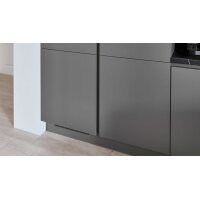 nobilia® Einbauküche Laser mit Constructa-Elektrogeräten Taupegrau & Marmor Venato Nero - Stellfläche ca. 368 x 215 cm