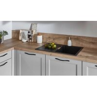 nobilia® Einbauküche Cascada mit SIEMENS-Elektrogeräten Steingrau & Master Oak - Stellfläche ca. 230 x 370 cm