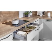 nobilia® Einbauküche Cascada mit SIEMENS-Elektrogeräten Steingrau & Master Oak - Stellfläche ca. 230 x 370 cm
