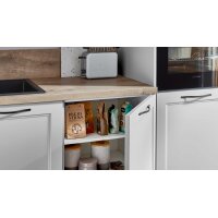 nobilia® Einbauküche Cascada mit SIEMENS-Elektrogeräten Steingrau & Master Oak - Stellfläche ca. 230 x 370 cm