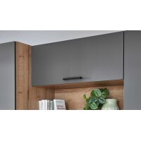 nobilia® Einbauküche Senso mit gorenje Elektrogeräten, z. B. Kühlschrank Eiche Sierra & Schiefergrau - Länge ca. 390 cm