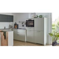 nobilia® Einbauküche Senso mit BORA Muldenlüfter Mineralgrün & Taxus - Stellfläche ca. 290 x 305 cm