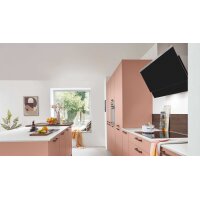 nobilia® Einbauküche Senso mit AEG Elektrogeräten Koralle & Walnuss - zweiteilig