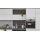 nobilia® Einbauküche Novalux mit Elektrogeräten Weiß & Beton Schiefergrau - Stellfläche ca. 255 x 400 cm