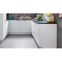 EXPRESS KÜCHEN Einbauküche Clean mit Dalbach Einbaugeräten Mattweiß & Schwarz - Stellfläche ca. 250 x 245 cm