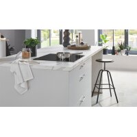 nobilia® Einbauküche Laser mit Einbaugeräten Seidengrau - zweiteilig