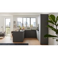 Culineo® Einbauküche C357 mit SIEMENS Einbaugeräten Schiefergrau - Stellfläche ca. 250 x 275 cm