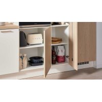 Culineo® Einbauküche C187 mit Einbaugeräten Eiche Como & Magnolie - Länge ca. 460 cm