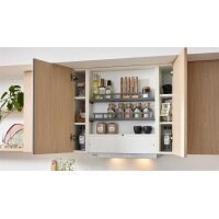 Culineo® Einbauküche C187 mit Einbaugeräten Eiche Como & Magnolie - Länge ca. 460 cm