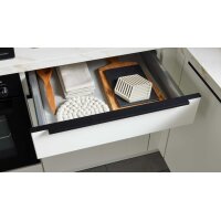 Culineo® Einbauküche C187 mit Einbaugeräten Weiß & Nussbaum Milano - Stellfläche ca. 335 x 305 cm