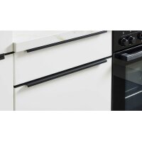 Culineo® Einbauküche C187 mit Einbaugeräten Weiß & Nussbaum Milano - Stellfläche ca. 335 x 305 cm