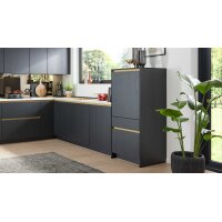 Culineo® Einbauküche C382 mit gorenje Einbaugeräten Eiche Nero - Stellfläche ca. 335 x 305 cm