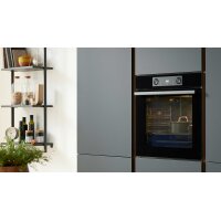Culineo® Einbauküche C357 mit XTRA CERAMIC Arbeitsplatte Mattschwarz - zweizeilig