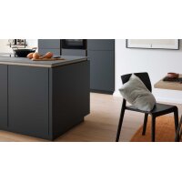 Culineo® Einbauküche C357 mit XTRA CERAMIC Arbeitsplatte Mattschwarz - zweizeilig