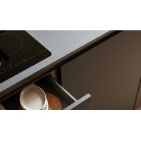Culineo® Einbauküche C357 mit XTRA CERAMIC Arbeitsplatte Mattschwarz - zweizeilig