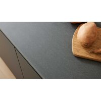Culineo® Einbauküche C357 mit XTRA CERAMIC Arbeitsplatte Mattschwarz - zweizeilig