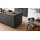 Culineo® Einbauküche C357 mit XTRA CERAMIC Arbeitsplatte Mattschwarz - zweizeilig