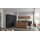 Interliving Küche Serie 3108 mit Miele-Einbaugeräten Mattschwarz & Stripe Wood Choco - dreizeilig