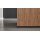 Interliving Küche Serie 3108 mit Miele-Einbaugeräten Mattschwarz & Stripe Wood Choco - dreizeilig