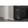 Interliving Küche Serie 3108 mit Miele-Einbaugeräten Mattschwarz & Stripe Wood Choco - dreizeilig