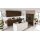 Interliving Küche Serie 3112 mit SIEMENS Einbaugeräten Noce Marone & weißer Beton - dreizeilig