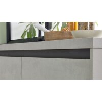 Interliving Küche Serie 3080 mit privileg Einbaugeräten weißer Beton - Stellfläche ca. 247 x 308 cm