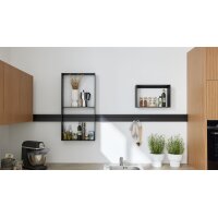 Interliving Küche Serie 3082 mit SIEMENS Einbaugeräten Mattweiß & Stripe Wood Crema - Stellfläche ca. 248 x 463 cm
