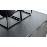 Interliving Küche Serie 3103 mit AEG Einbaugeräten Mattschwarz & Vulkaneiche - dreizeilig
