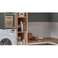 nobilia® Hauswirtschaftsraum-Lösung Easytouch Mineralgrün & Eiche San Remo - Stellfläche ca. 275 x 247 cm
