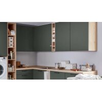 nobilia® Hauswirtschaftsraum-Lösung Easytouch Mineralgrün & Eiche San Remo - Stellfläche ca. 275 x 247 cm