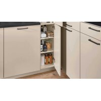 nobilia® Einbauküche Easytouch mit Elektrogräten Sand & Stripewood light - Stellfläche ca. 350 x 340 cm