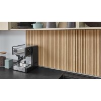 nobilia® Einbauküche Easytouch mit Elektrogräten Sand & Stripewood light - Stellfläche ca. 350 x 340 cm