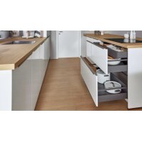 nobilia® Einbauküche Novalux mit gorenje Elektrogeräten Weiß & Eiche Como - zweiteilig