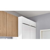nobilia® Einbauküche Novalux mit gorenje Elektrogeräten Weiß & Eiche Como - zweiteilig
