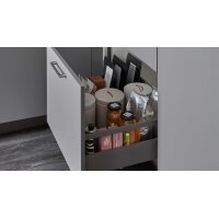 nobilia® Einbauküche Senso mit Elektrogeräten, z. B. Kühlschrank Schiefergrau - zweiteilig