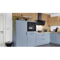 nobilia® Einbauküche Senso mit JUNKER Elektrogeräten, z. B. Backofen Sky, Eiche Como & Stripewood light - Stellfläche ca. 310 x 245 cm